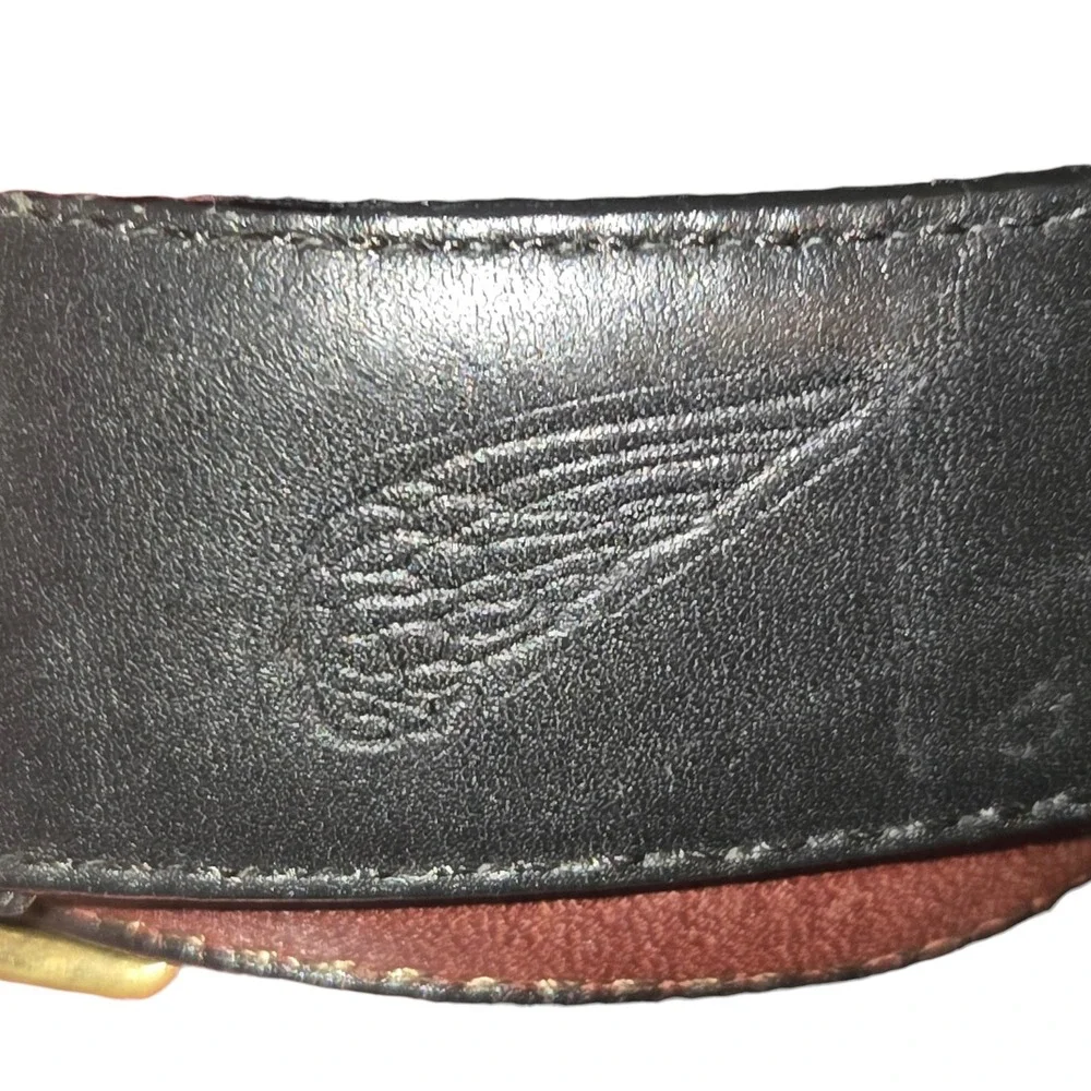 Red Wing Shoes Reversible Leather Belt Mens‎ 40 Black Brown Brass Buckle 96516